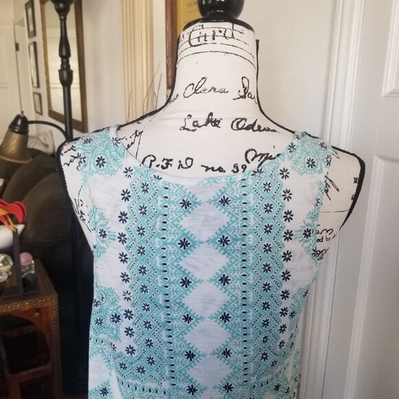 Lucky Brand Sleeveless Embroidered Tank Top Sz S - Picture 6 of 9